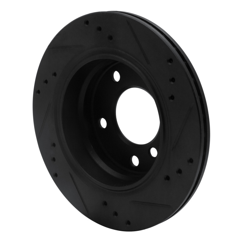 Picture of R1 96-05 BMW 323I Rear Left Drilled & Slotted Black Brake Rotor