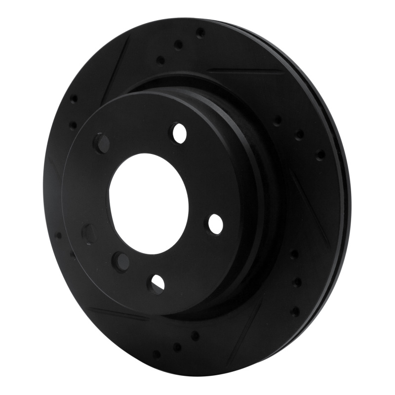 Picture of R1 96-05 BMW 323I Rear Left Drilled & Slotted Black Brake Rotor