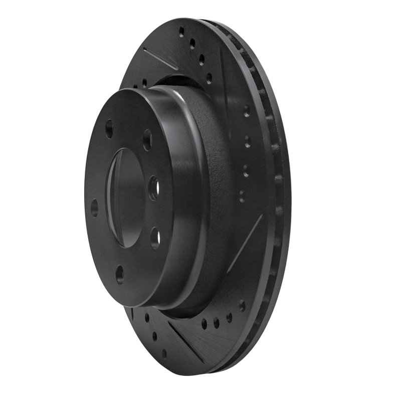 Picture of R1 96-05 BMW 320I (USA/Canada) Rear Right Drilled & Slotted Black Brake Rotor