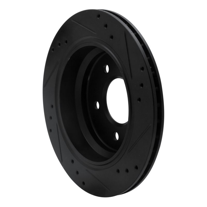 Picture of R1 96-03 BMW 525I (USA/Canada) Rear Left Drilled & Slotted Black Brake Rotor