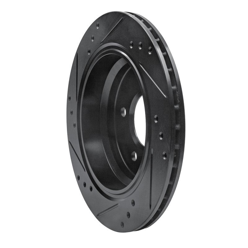 Picture of R1 96-03 BMW 540I Rear Right Drilled & Slotted Black Brake Rotor