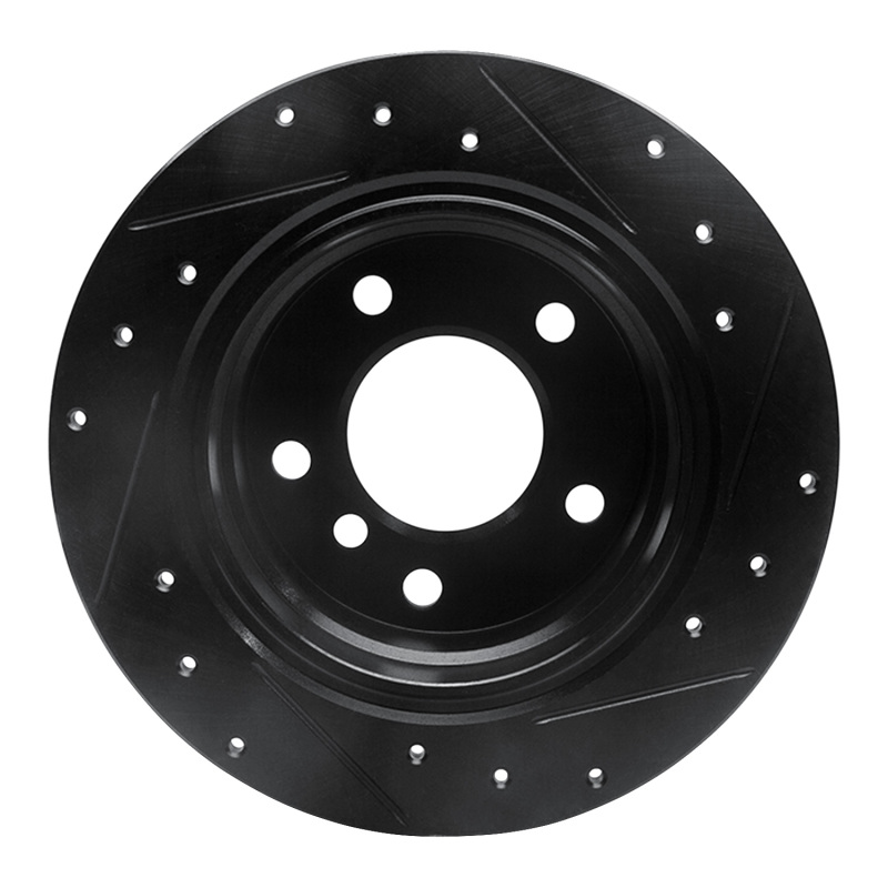 Picture of R1 96-02 BMW Z3 Rear Left Drilled & Slotted Black Brake Rotor