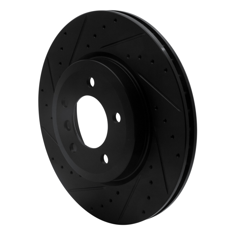Picture of R1 01-08 BMW 330I Front Left Drilled & Slotted Black Brake Rotor