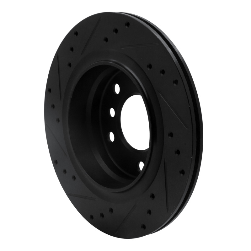 Picture of R1 99-06 BMW 325I (USA/Canada) Rear Right Drilled & Slotted Black Brake Rotor