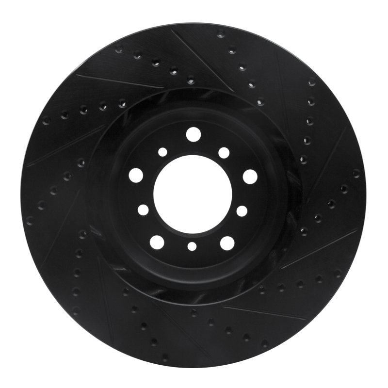 Picture of R1 01-06 BMW M3 Right Front Drilled & Slotted Black Brake Rotor
