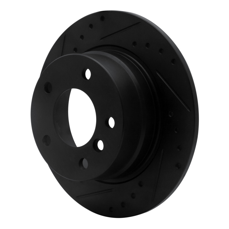 Picture of R1 03-06 BMW Z4 Rear Left Drilled & Slotted Black Brake Rotor
