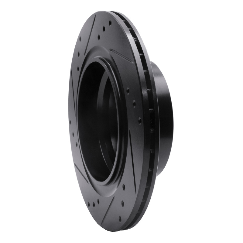 Picture of R1 03-08 BMW Z4 Rear Right Drilled & Slotted Black Brake Rotor
