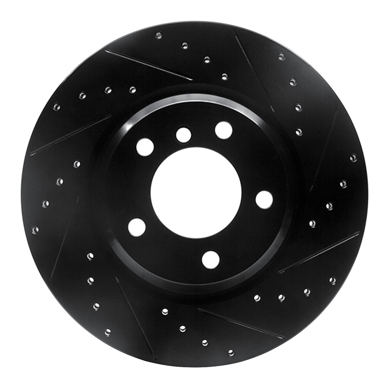 Picture of R1 06-12 BMW 330XI Front Right Drilled & Slotted Black Brake Rotor
