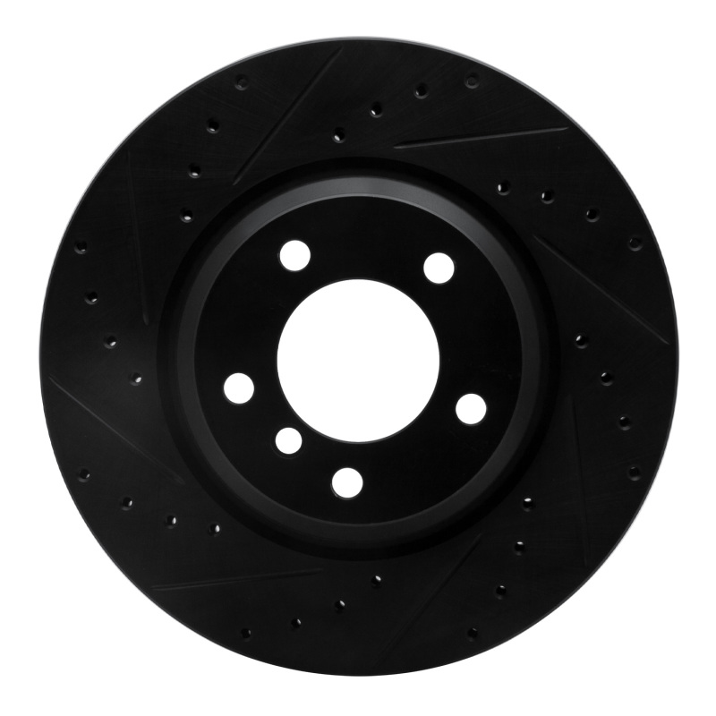 Picture of R1 06-12 BMW X1 (USA/Canada) Front Left Drilled & Slotted Black Brake Rotor