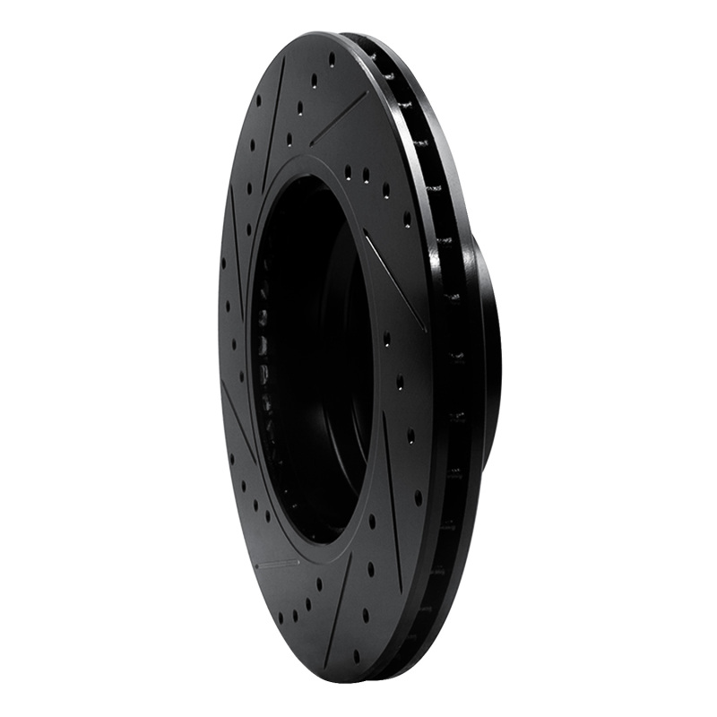 Picture of R1 06-12 BMW 330XI Front Right Drilled & Slotted Black Brake Rotor
