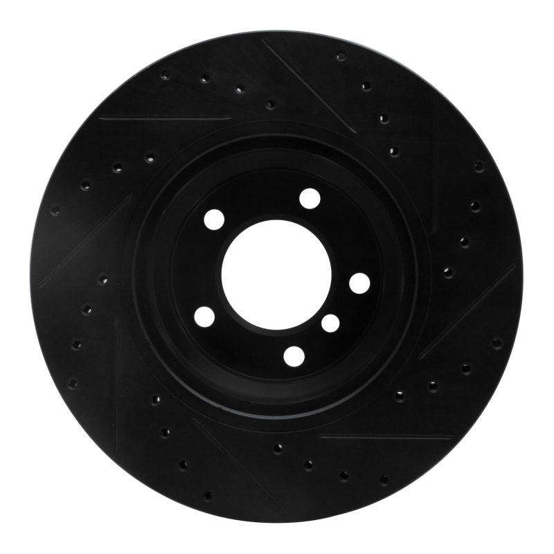 Picture of R1 06-12 BMW X1 (USA/Canada) Front Left Drilled & Slotted Black Brake Rotor