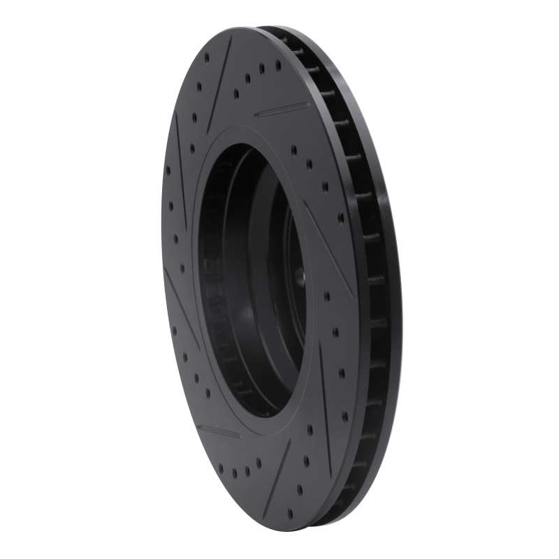 Picture of R1 07-15 BMW 335I Front Right Drilled & Slotted Black Brake Rotor