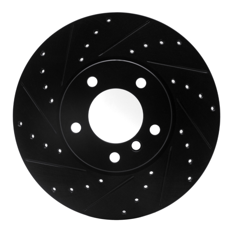 Picture of R1 07-21 BMW 430I xDrive Front Left Drilled & Slotted Black Brake Rotor