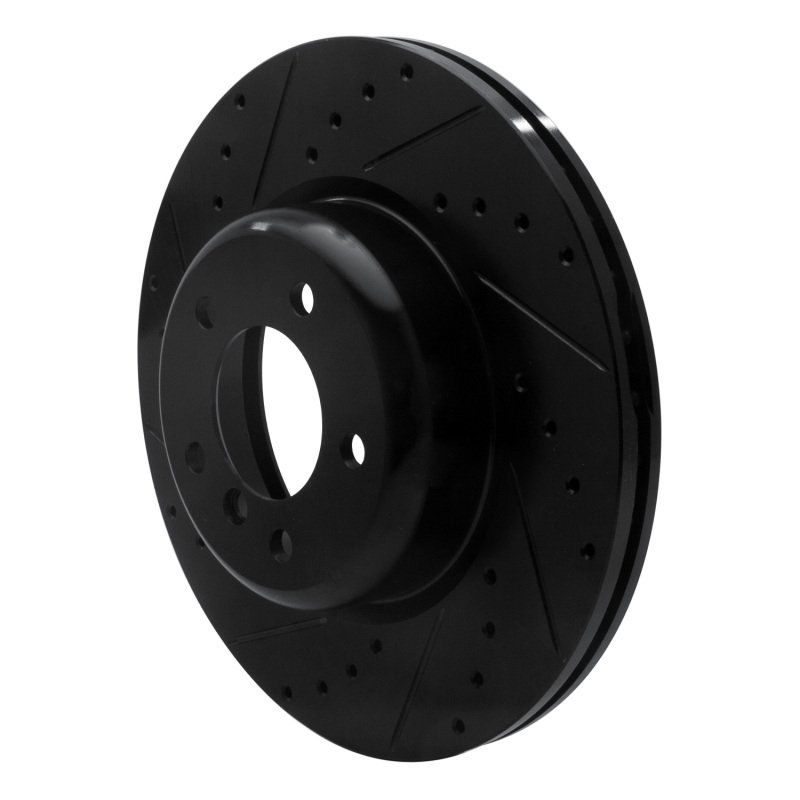 Picture of R1 06-13 BMW 135I Front Left Drilled & Slotted Black Brake Rotor