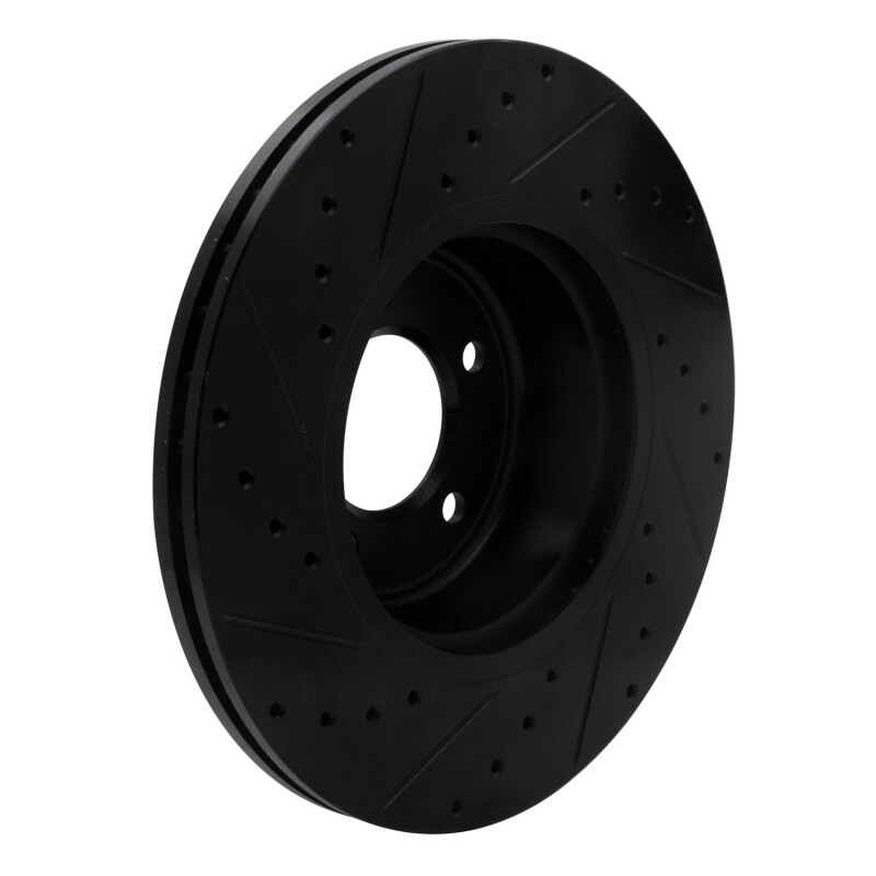 Picture of R1 06-13 BMW 135IS Front Right Drilled & Slotted Black Brake Rotor