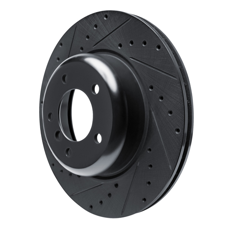 Picture of R1 09-16 BMW Z4 Front Left Drilled & Slotted Black Brake Rotor