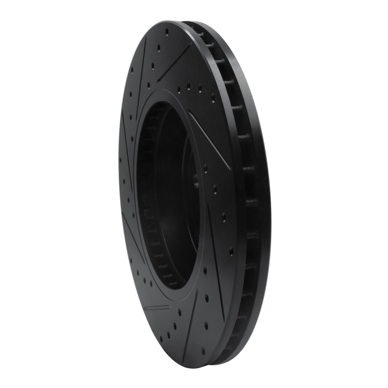 Picture of R1 11-19 BMW ActiveHybrid 5 Front Right Drilled & Slotted Black Brake Rotor