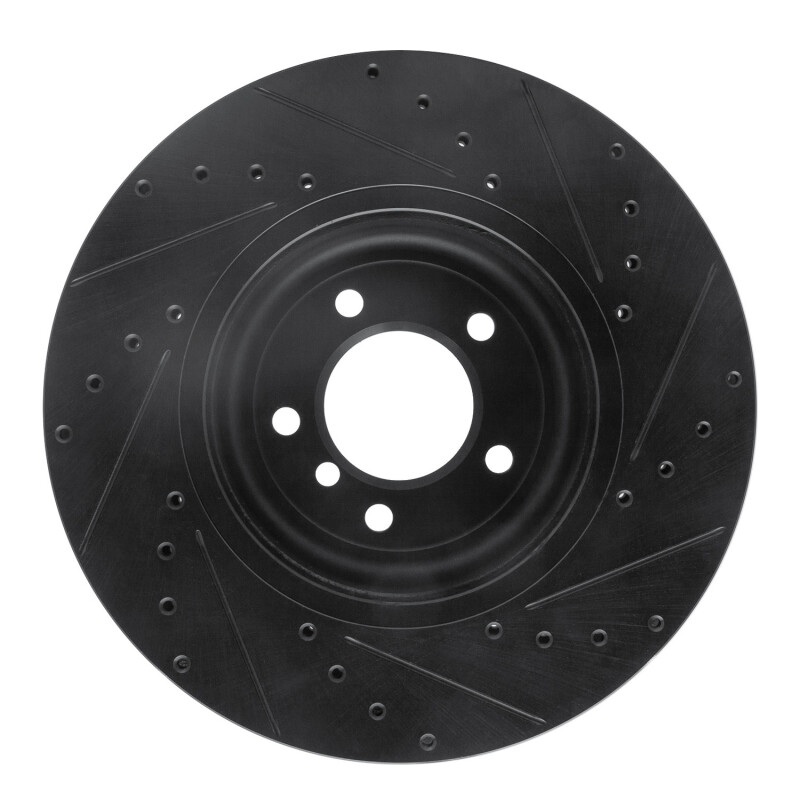 Picture of R1 11-16 BMW Z4 Front Left Drilled & Slotted Black Brake Rotor