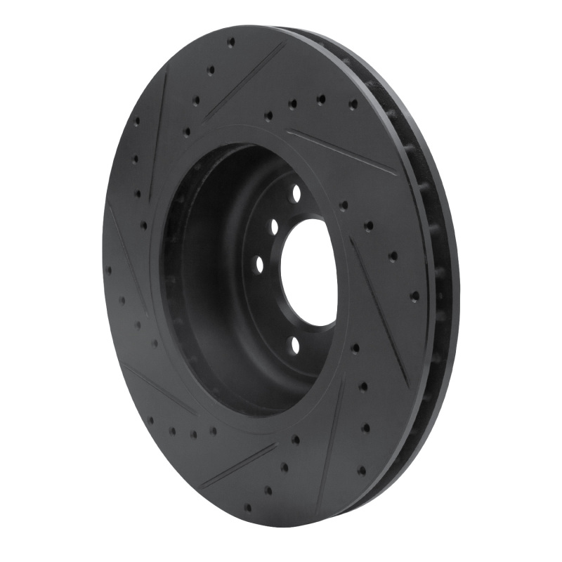 Picture of R1 11-16 BMW Z4 Front Right Drilled & Slotted Black Brake Rotor