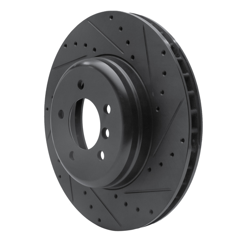 Picture of R1 11-16 BMW Z4 Front Right Drilled & Slotted Black Brake Rotor