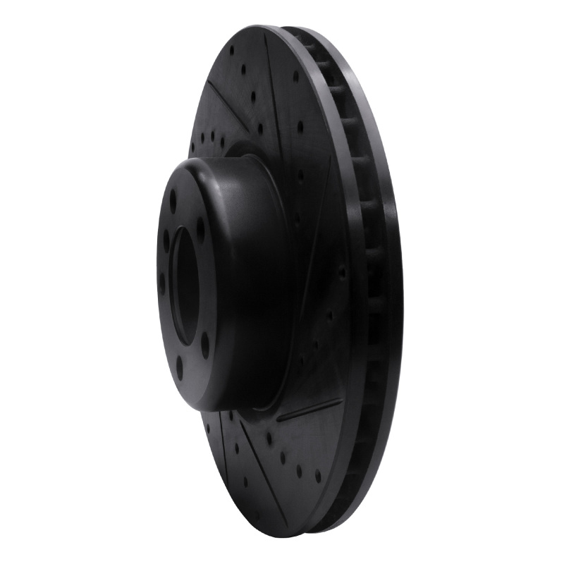 Picture of R1 12-21 BMW 440I Gran Coupe Front Right Drilled & Slotted Black Brake Rotor