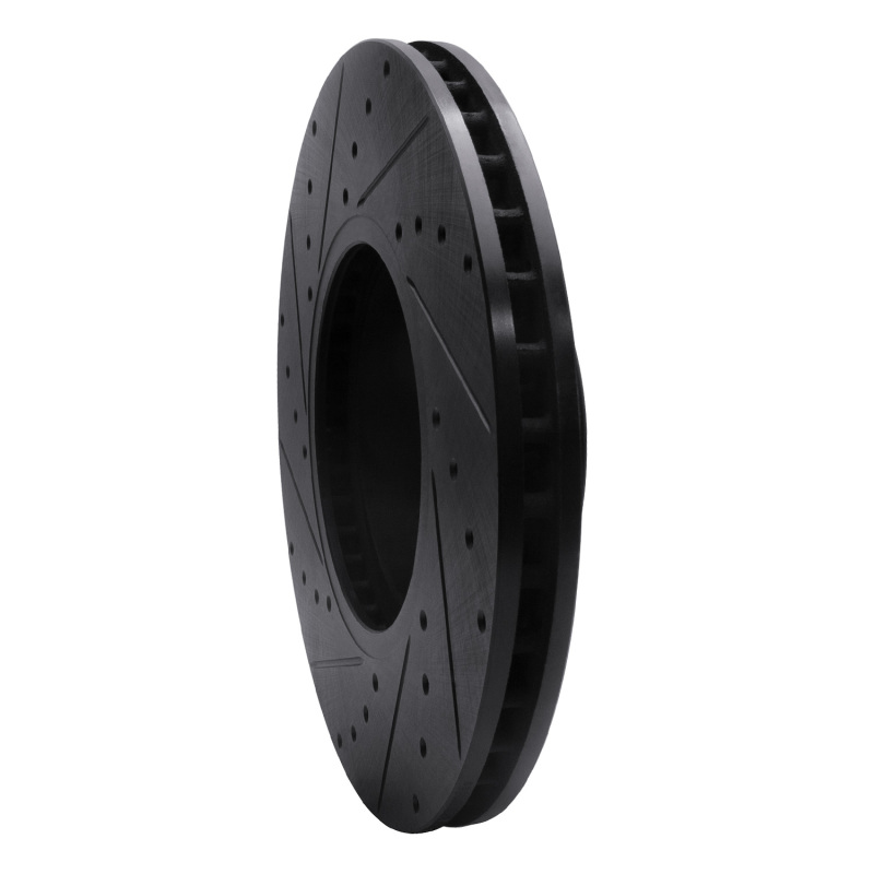 Picture of R1 12-21 BMW 440I Gran Coupe Front Right Drilled & Slotted Black Brake Rotor