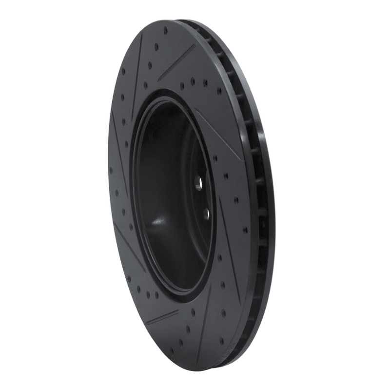 Picture of R1 13-21 BMW 428I xDrive Coupe & Convertible Rear Right Drilled & Slotted Black Brake Rotor