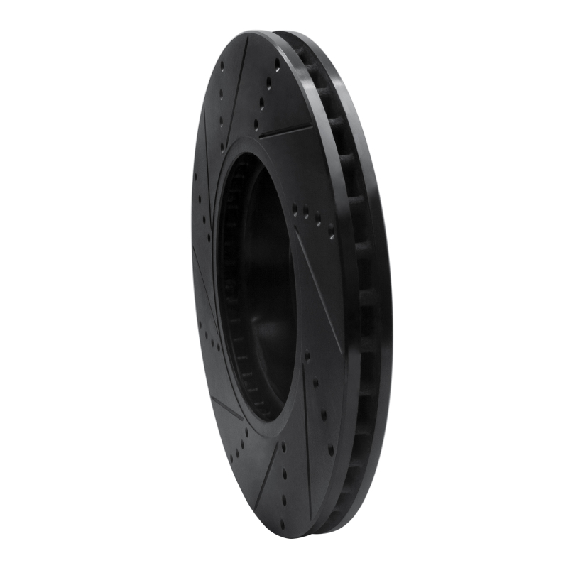 Picture of R1 13-20 BMW 440I Coupe Front Right Drilled & Slotted Black Brake Rotor