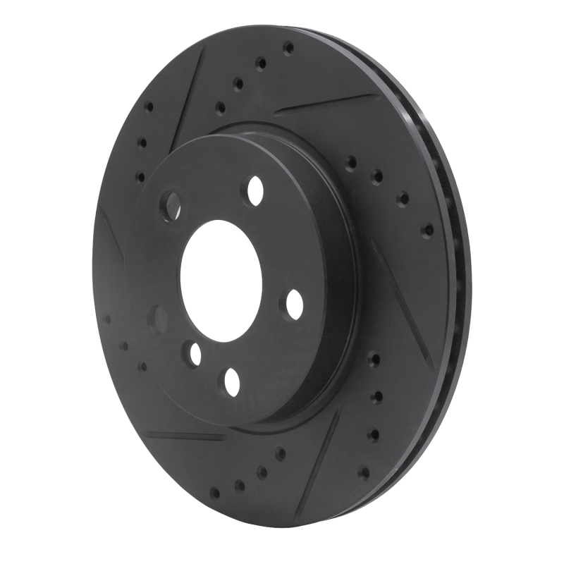 Picture of R1 14-21 BMW i3 Front Left Drilled & Slotted Black Brake Rotor