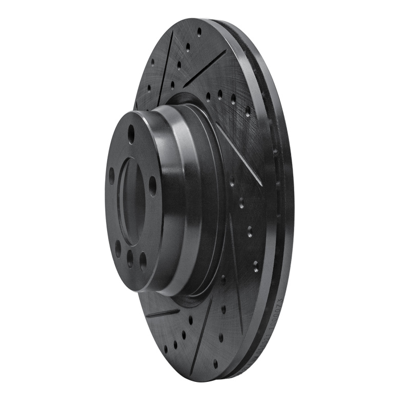 Picture of R1 12-18 BMW 228I Front Left Drilled & Slotted Black Brake Rotor