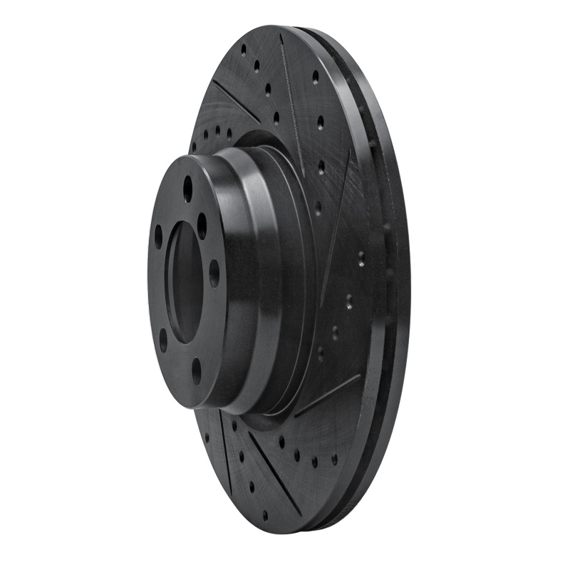 Picture of R1 12-18 BMW 428I Front Right Drilled & Slotted Black Brake Rotor