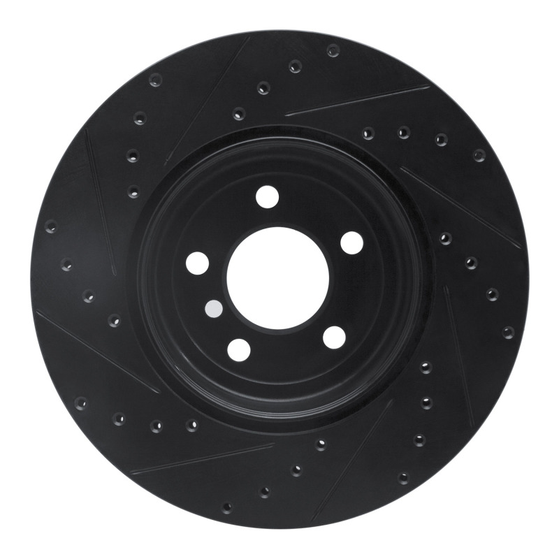 Picture of R1 13-21 BMW 428I xDrive Coupe & Convertible Rear Right Drilled & Slotted Black Brake Rotor