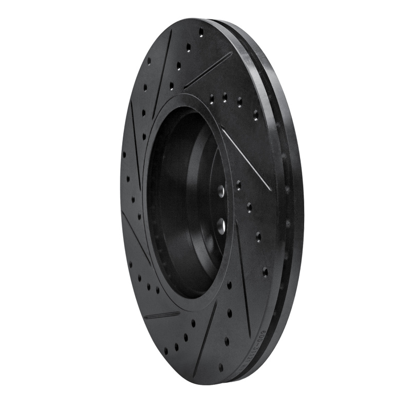 Picture of R1 12-18 BMW 428I Front Right Drilled & Slotted Black Brake Rotor