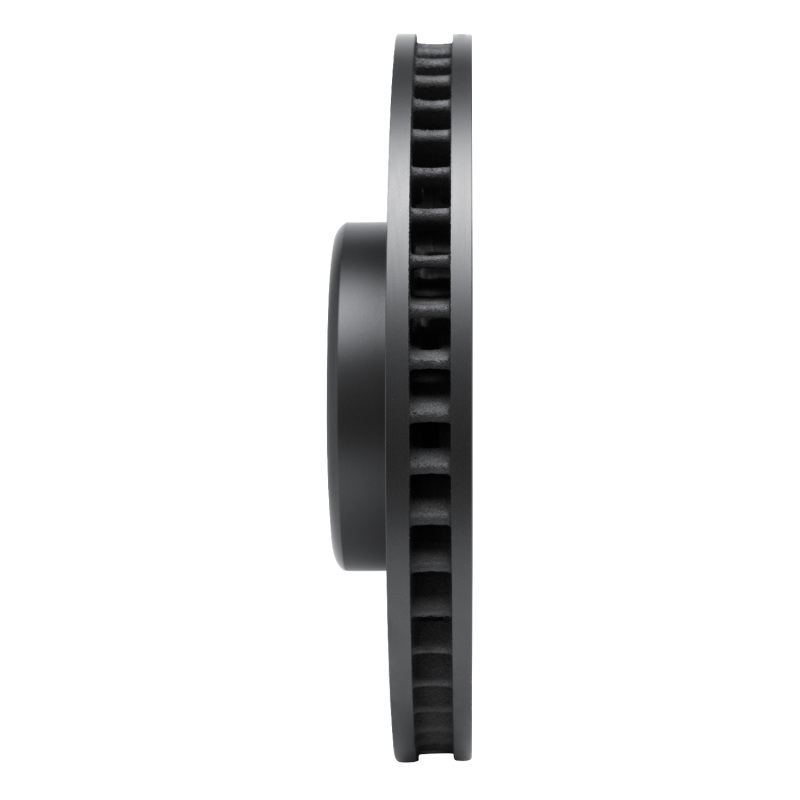 Picture of R1 16-25 BMW 330e Left Front Drilled & Slotted Black Brake Rotor