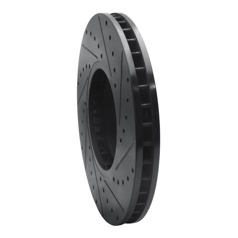 Picture of R1 02-06 BMW X5 Front Left Drilled & Slotted Black Brake Rotor