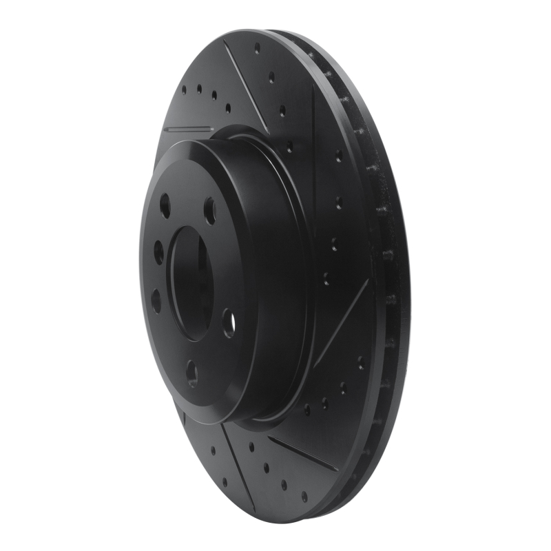 Picture of R1 04-10 BMW X3 Front Right Drilled & Slotted Black Brake Rotor