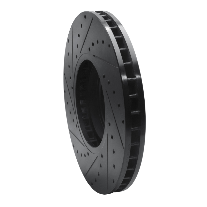 Picture of R1 02-06 BMW X5 Front Right Drilled & Slotted Black Brake Rotor