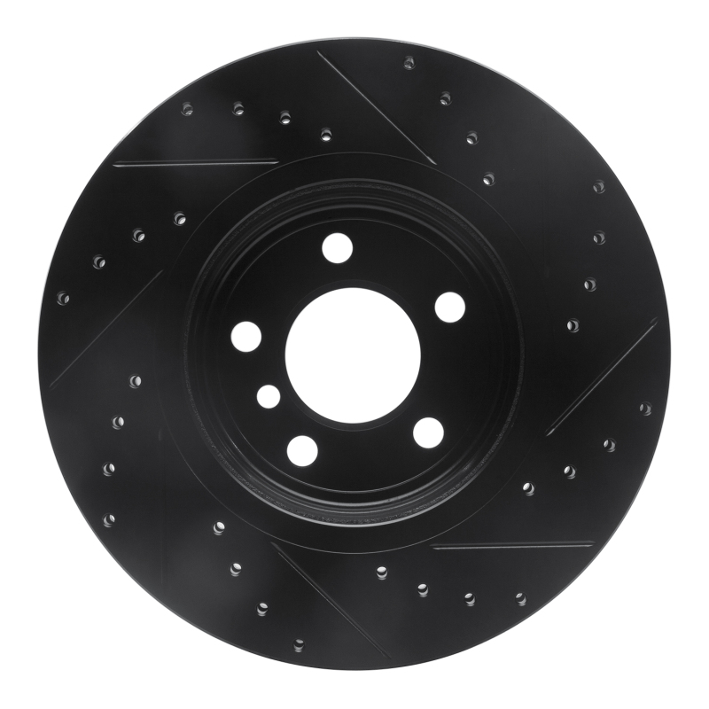 Picture of R1 04-10 BMW X3 Front Left Drilled & Slotted Black Brake Rotor