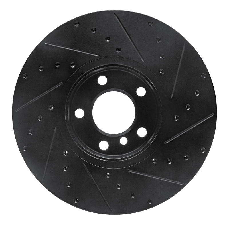 Picture of R1 07-19 BMW X6 Front Left Drilled & Slotted Black Brake Rotor