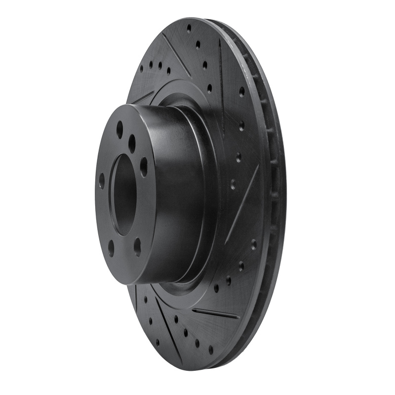 Picture of R1 11-18 BMW X3 Rear Right Drilled & Slotted Black Brake Rotor