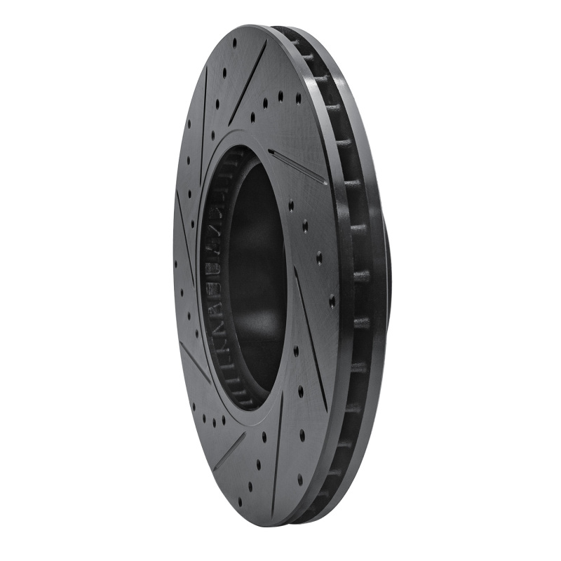 Picture of R1 11-18 BMW X4 Front Right Drilled & Slotted Black Brake Rotor