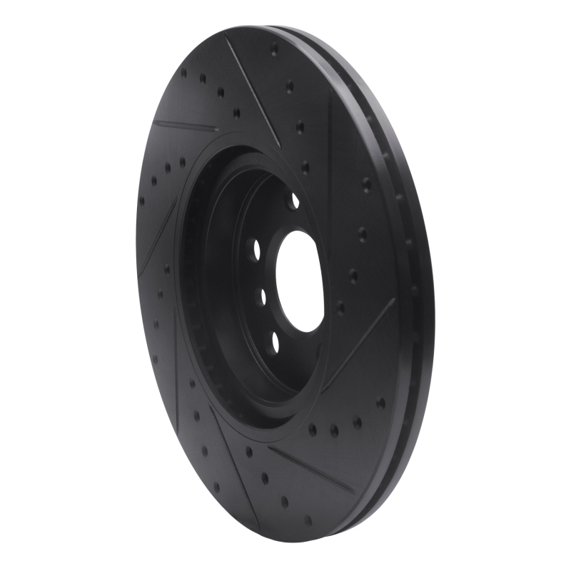 Picture of R1 15-25 BMW X2 Front Left Drilled & Slotted Black Brake Rotor