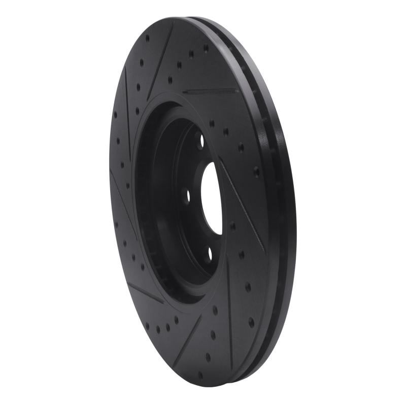 Picture of R1 15-25 BMW 228I xDrive Gran Coupe Front Right Drilled & Slotted Black Brake Rotor