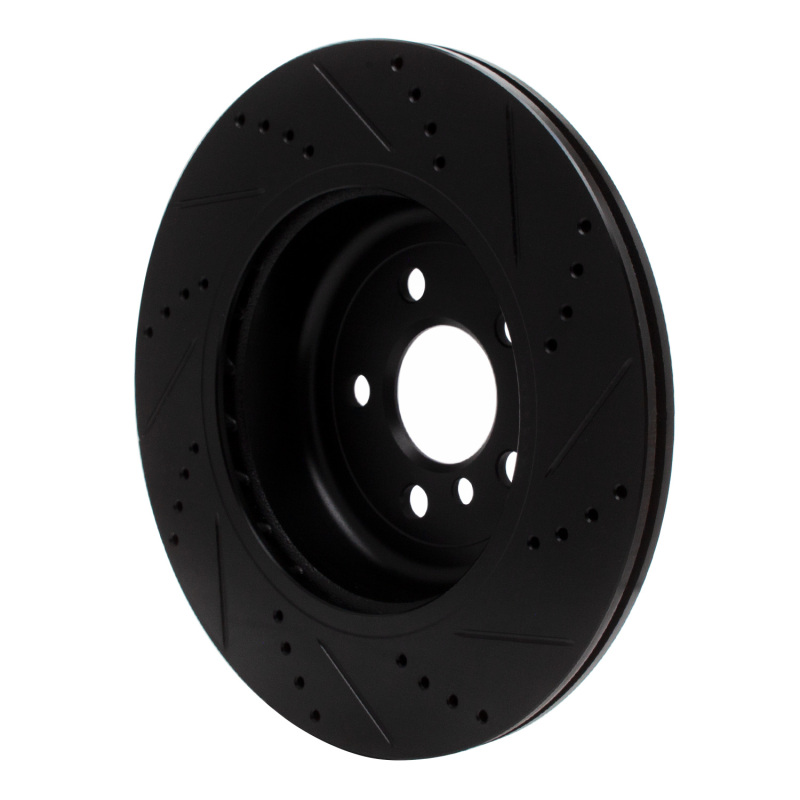 Picture of R1 17-25 BMW 430I Right Rear Drilled & Slotted Black Brake Rotor