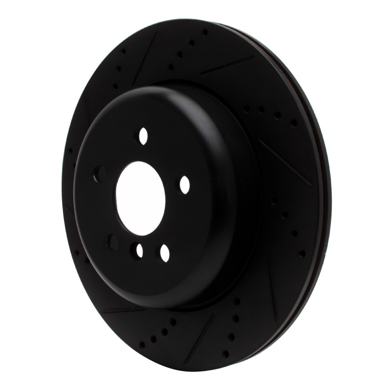 Picture of R1 17-25 BMW 430I Right Rear Drilled & Slotted Black Brake Rotor