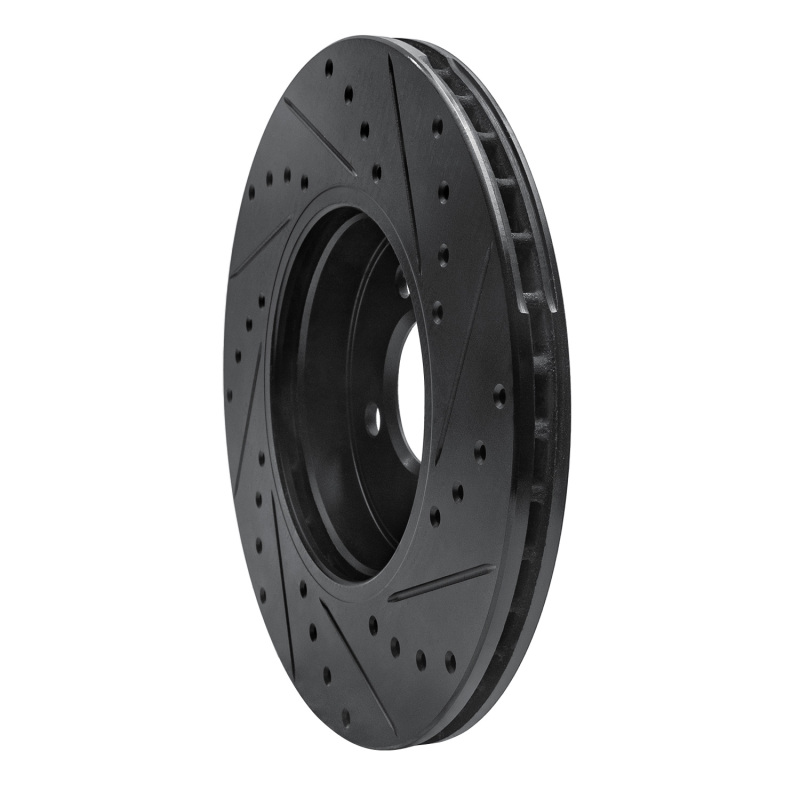 Picture of R1 02-06 Mini Cooper (Excl Clubman) Front Left Drilled & Slotted Black Brake Rotor