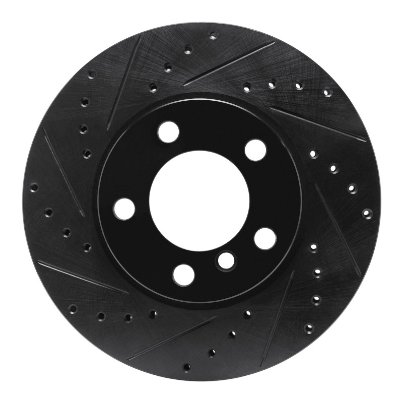 Picture of R1 11-16 Mini Cooper Paceman Front Left Drilled & Slotted Black Brake Rotor