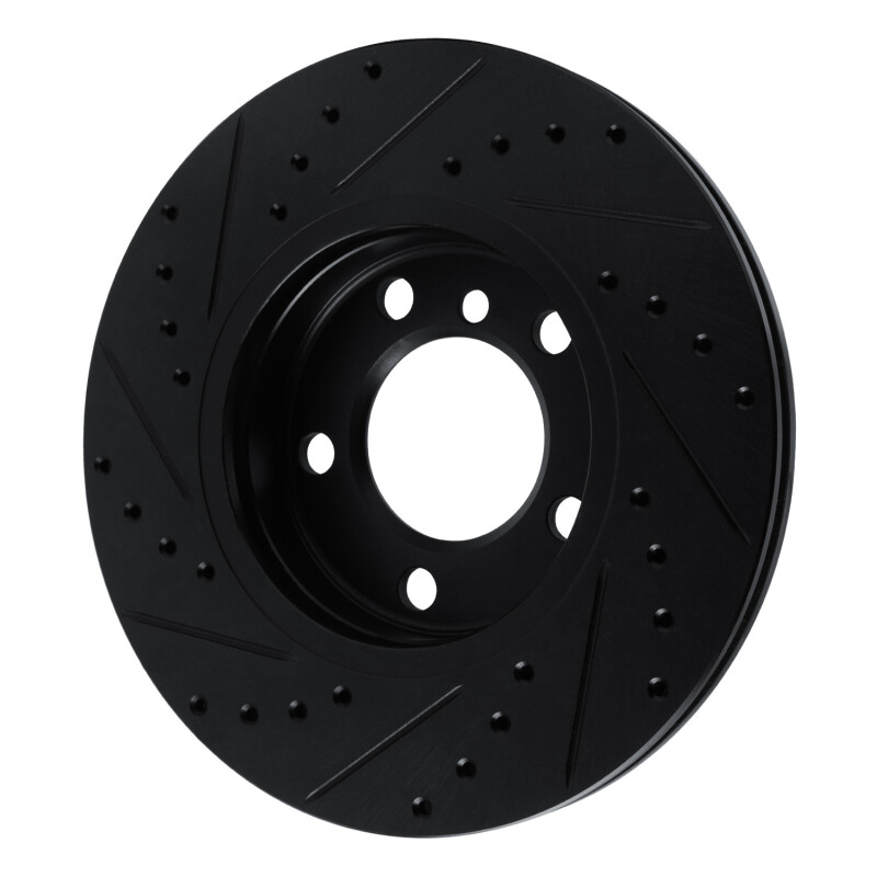 Picture of R1 11-16 Mini Cooper Paceman Front Right Drilled & Slotted Black Brake Rotor