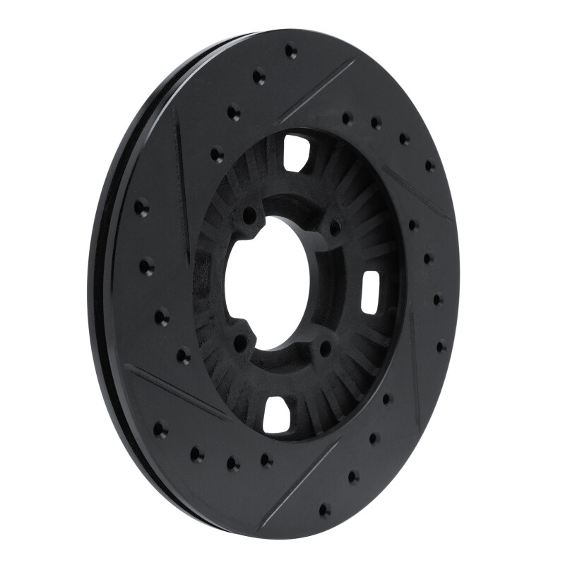 Picture of R1 83-89 Isuzu Impulse Front Right Drilled & Slotted Black Brake Rotor