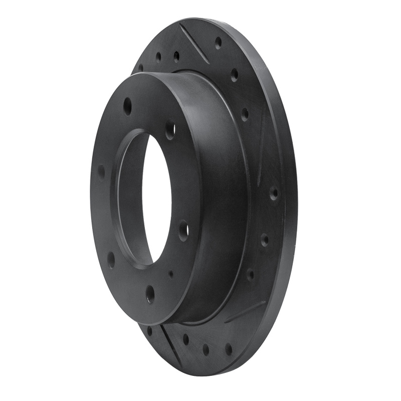 Picture of R1 88-95 Isuzu AMIGO Rear Right Drilled & Slotted Black Brake Rotor